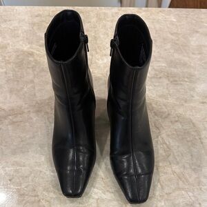 a new day Black Square-Toe Ankle Boots